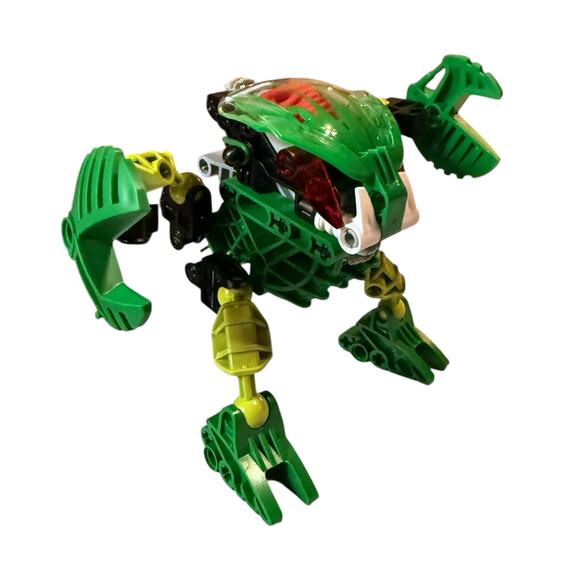 Vintage LEGO BIONICLE Lehvak Green Red 8564 Set with Canister Complete Set - Picture 4 of 13
